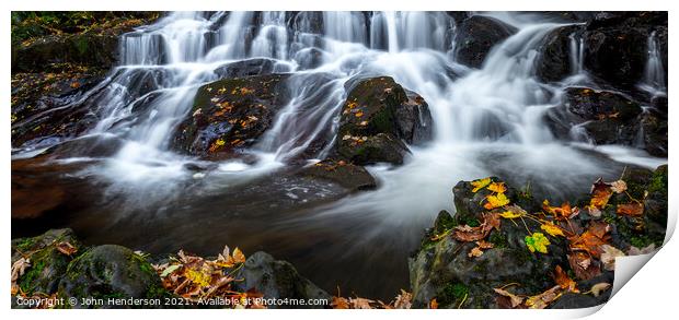 Fairy waterfall panorama Print by John Henderson