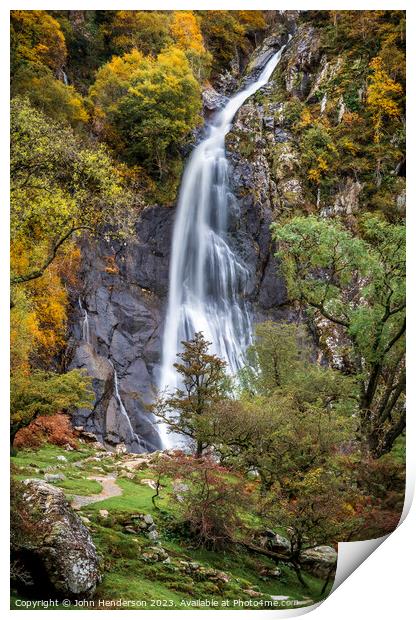 Aber Falls Print by John Henderson