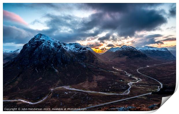 Majestic Scottish Winter Wonderland Print by John Henderson