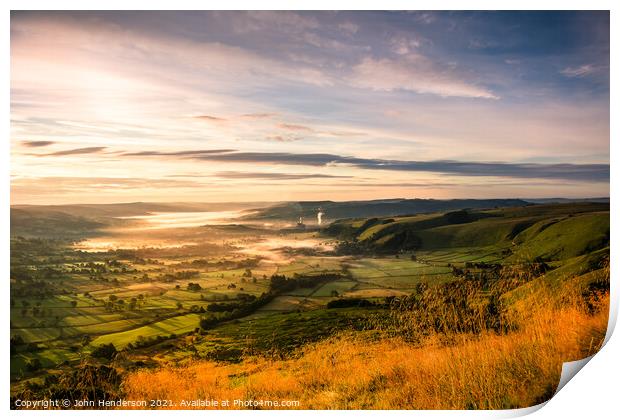 Edale sunrise Print by John Henderson