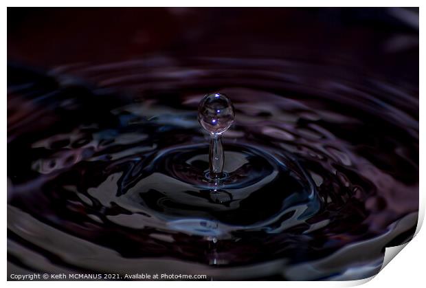 Water droplet Print by Keith McManus