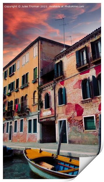 Venice architecture #1 Print by Jules D Truman