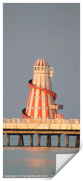 clacton helter skelter Print by Michael bryant Tiptopimage