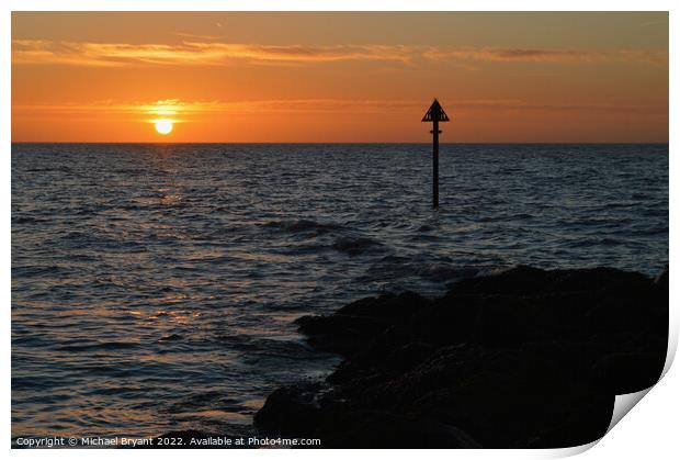 Sunrise on the sunshine coast Print by Michael bryant Tiptopimage