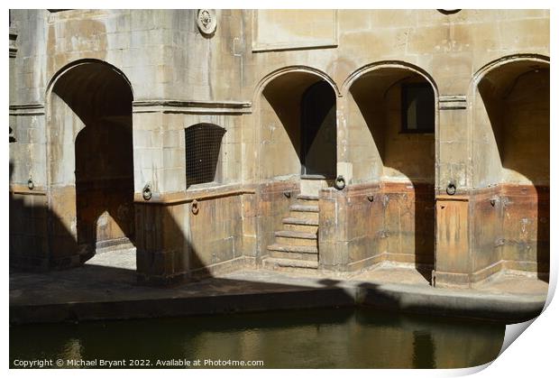 Door ways to the Roman baths Print by Michael bryant Tiptopimage
