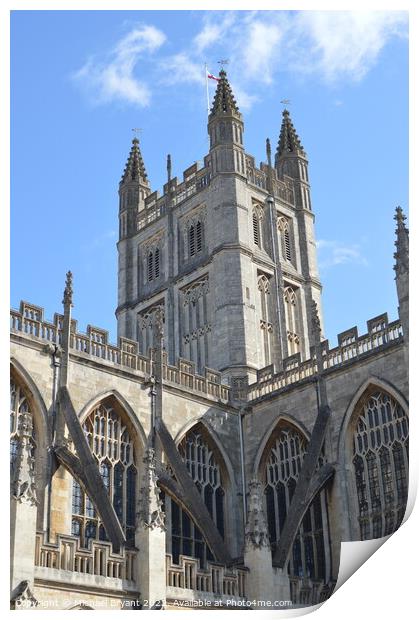 Bath cathedral somerset  Print by Michael bryant Tiptopimage