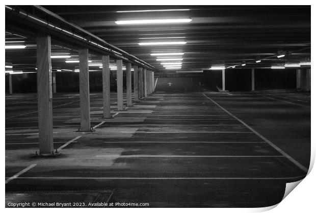 Car park photography  Print by Michael bryant Tiptopimage