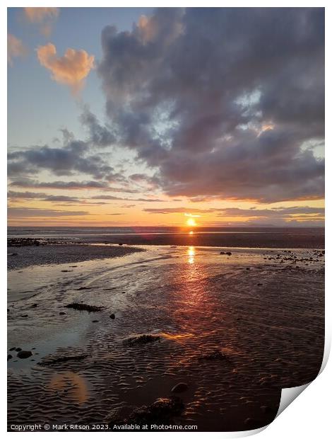 Solway Sunset Print by Mark Ritson