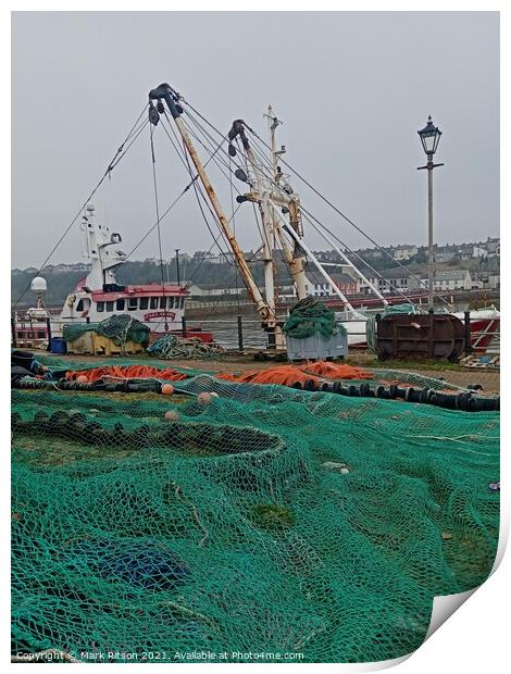 Trawler and Nets  Print by Mark Ritson