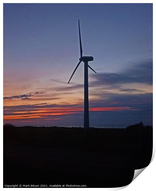 Wind Turbine Abstract  Print by Mark Ritson