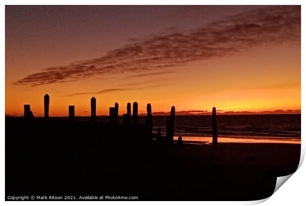 Twilight Beach  Print by Mark Ritson