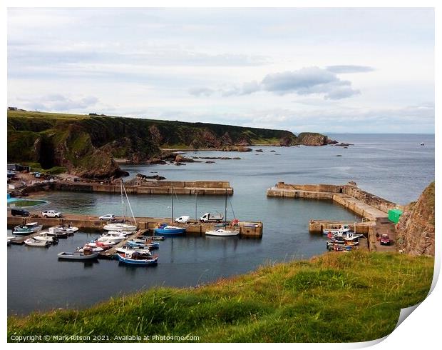 Portknockie Harbour  Print by Mark Ritson