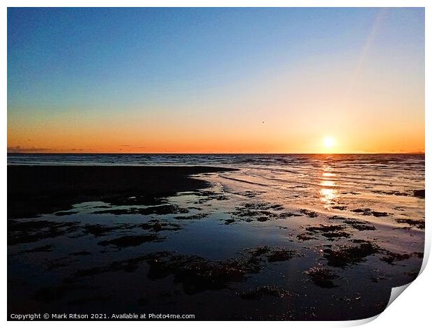 Serene Reflective Sunset  Print by Mark Ritson