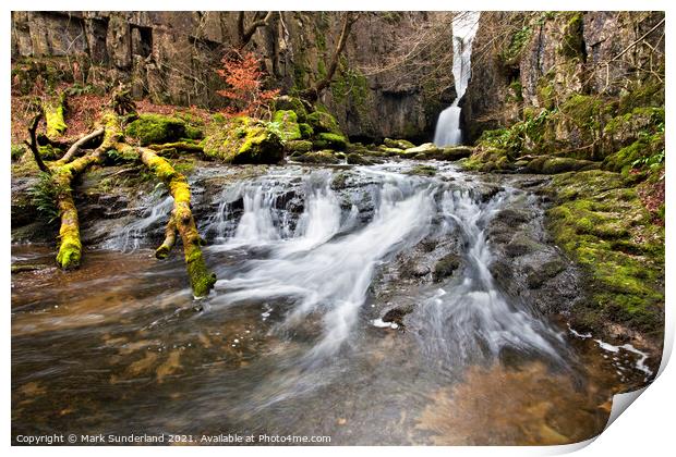 Catrigg Force near Stainforth in Ribblesdale Print by Mark Sunderland