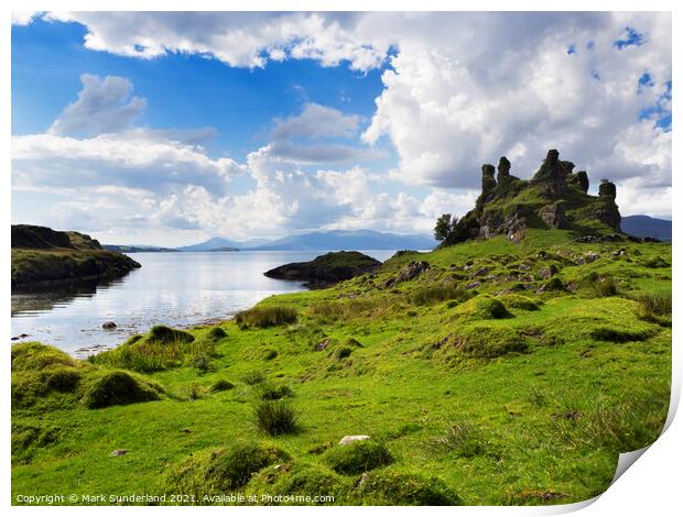 Castle Coeffin on Lismore Print by Mark Sunderland