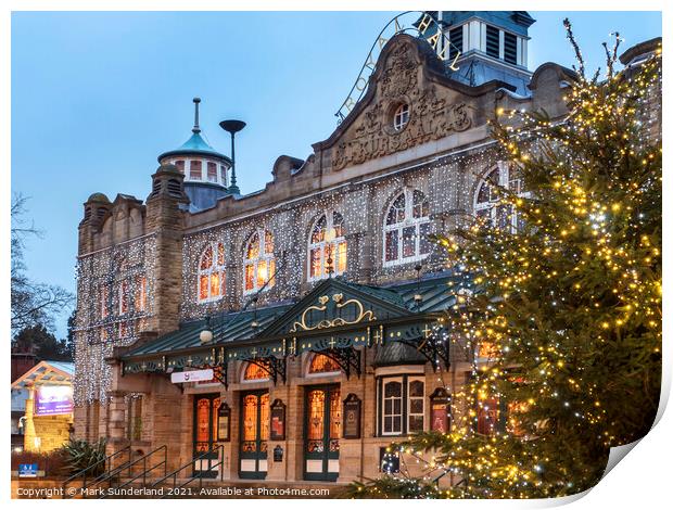 The Royal Hall in Harrogate at Dusk Print by Mark Sunderland