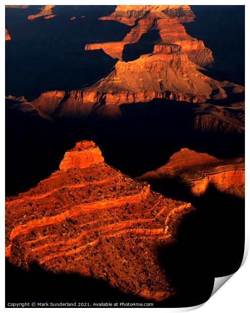 Sunrise at Yaki Point Grand Canyon Print by Mark Sunderland