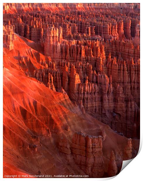 Bryce Canyon at Sunrise Print by Mark Sunderland