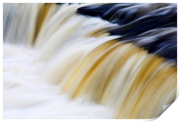 Upper Aysgarth Falls in Wensleydale Yorkshire Dales England Print by Mark Sunderland