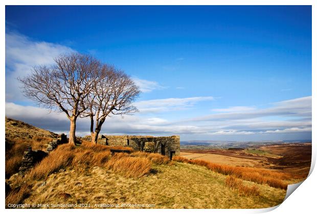 Top Withins on Haworth Moor Print by Mark Sunderland