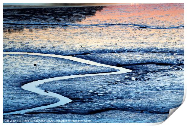 Conway Estuary at Dusk Print by Mark Sunderland