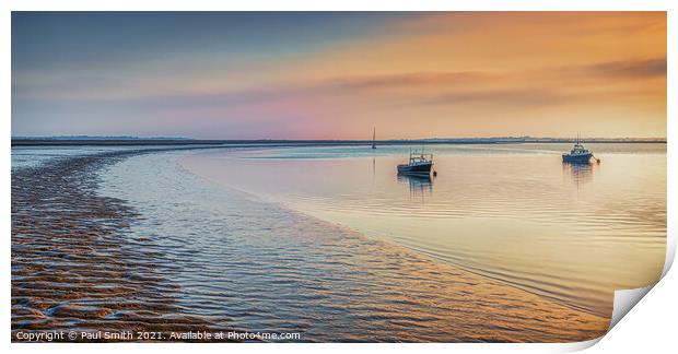 Low Tide at Ramsholt Print by Paul Smith