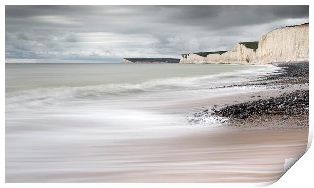 Birling Gap Pastels  Print by Judith Stewart