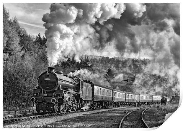 61264 North Yorkshire Moors railway Print by GEOFF GRIFFITHS