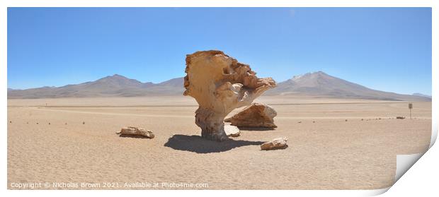 A beach with Atacama Desert in the desert Print by Nicholas Brown