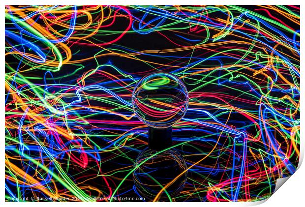 LENS BALL AND LIGHTS 2 Print by Russell Mander
