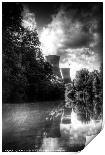 Ironbridge Cooling Towers Print by Verity Gray