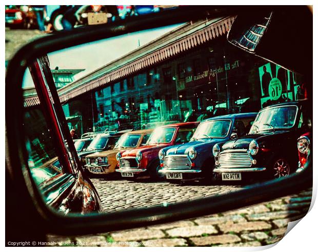 Classic Minis at the Barbican in Plymouth Print by Hannah Youens