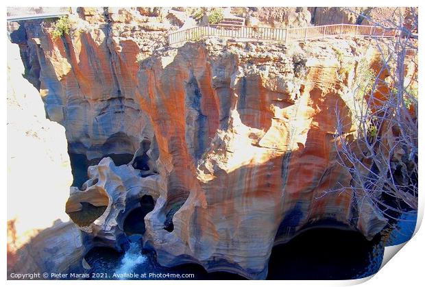 Bourke's Luck Potholes near Sabie South Africa Print by Pieter Marais