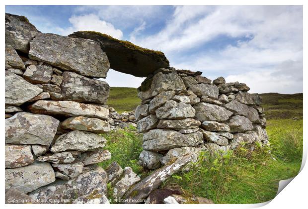 Ruined croft, Boreraig, Isle of Skye, Scotland Print by Photimageon UK