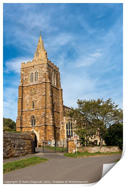 St Andrews Church, Lyddington Print by Photimageon UK