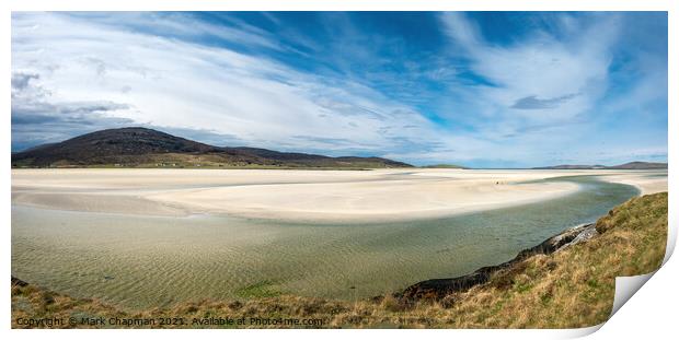 Luskentyre beach panorama, Isle of Harris Print by Photimageon UK