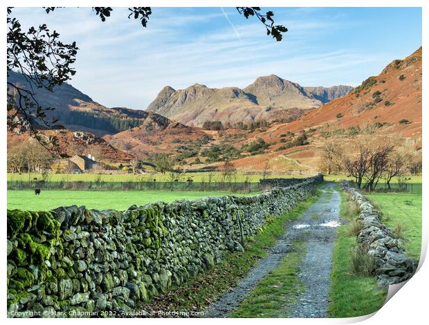 The Langdale Pikes, Cumbria Print by Photimageon UK