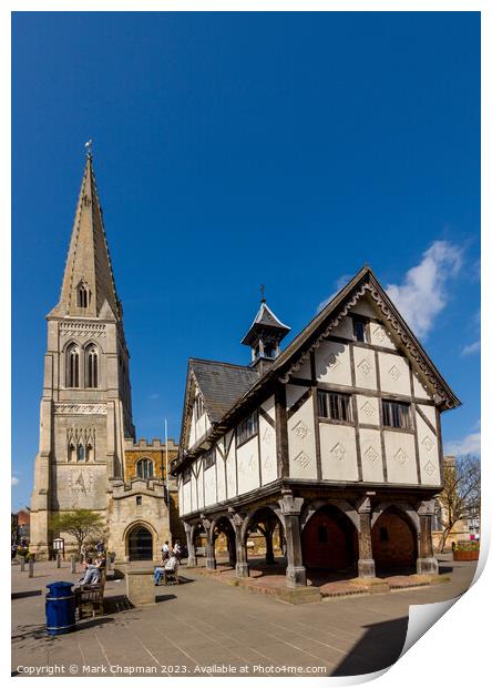 Old Grammar School & Church, Market Harborough Print by Photimageon UK