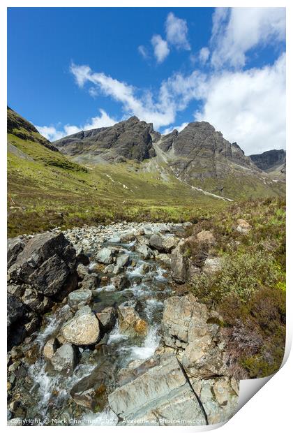 Blaven in the Black Cuillin Mountains on the Isle of Skye, Scotland Print by Photimageon UK