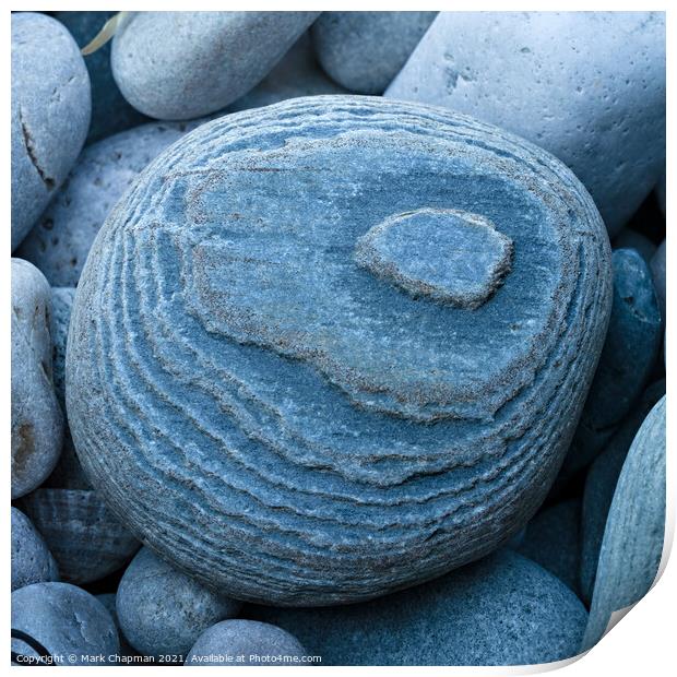 Patterened Scottish Beach pebble, Isle of Colonsay, Scotland Print by Photimageon UK