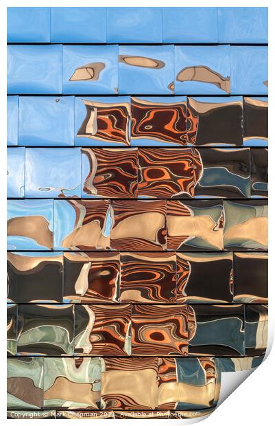 Abstract reflections in mirror tile cladding, Leicester Print by Photimageon UK