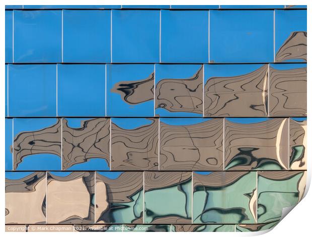 Abstract reflections in mirror tile cladding, Leicester Print by Photimageon UK