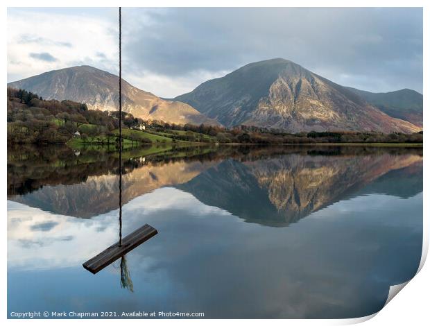 Rope swing Loweswater, Lake District Print by Photimageon UK