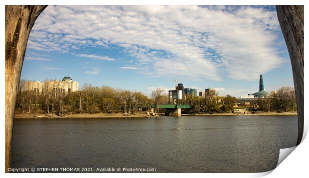 Across From The Forks Print by STEPHEN THOMAS