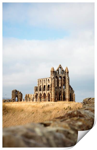 Whitby Abbey Print by Neil Overy