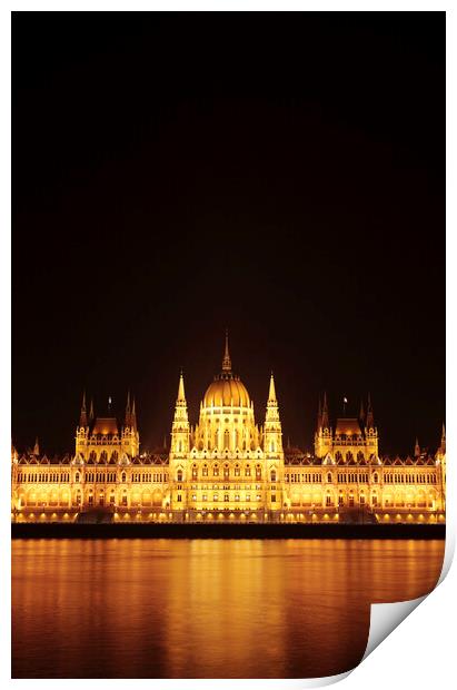 Hungarian Parliament Building Print by Neil Overy