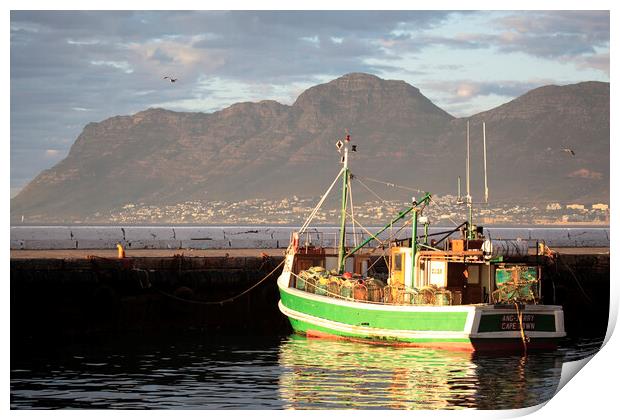Fishing Boats at Dawn, Kalk Bay, South Africa Print by Neil Overy