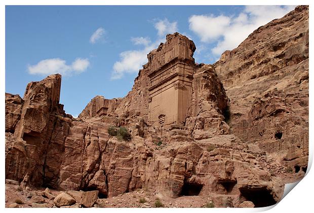 The Uneishu Tomb, Petra Print by David Gardener