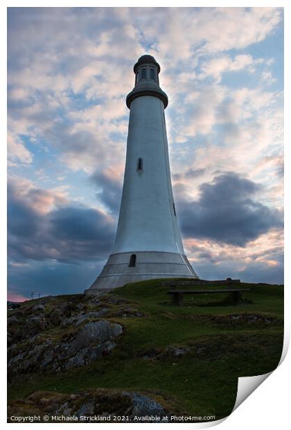 The hoad at sunset Print by Michaela Strickland