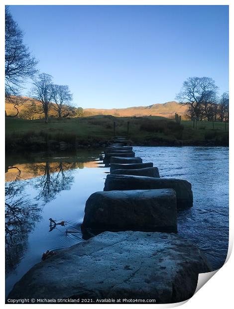 Rydal Steps Print by Michaela Strickland